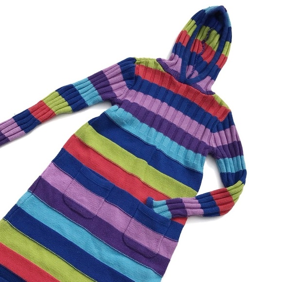 Children’s Place Striped Sweater Hoodie Dress - Picture 3 of 7